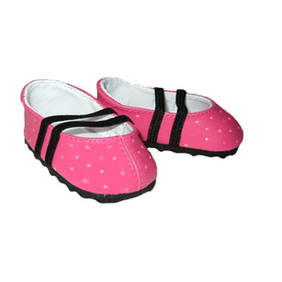 Hot Pink Ballet Flat Slip-on Shoes Fits 18inch Girl Dolls