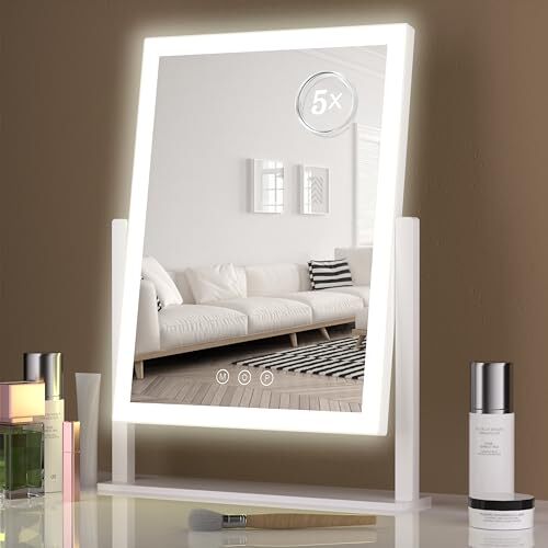 Hollywood Vanity Mirror with LED Lights and 5X Magnification