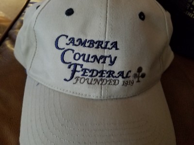 ''Cambria County Federal Founded 1919'' Adjustable Baseball Style Hat/Cap