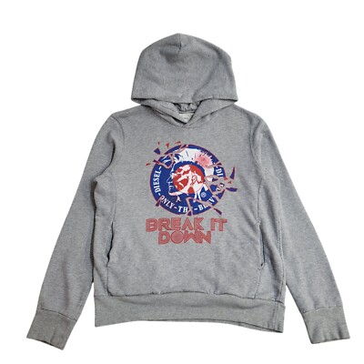 Diesel Sports Hoodie Grey Pullover Women's UK Size 16 EE748 UK