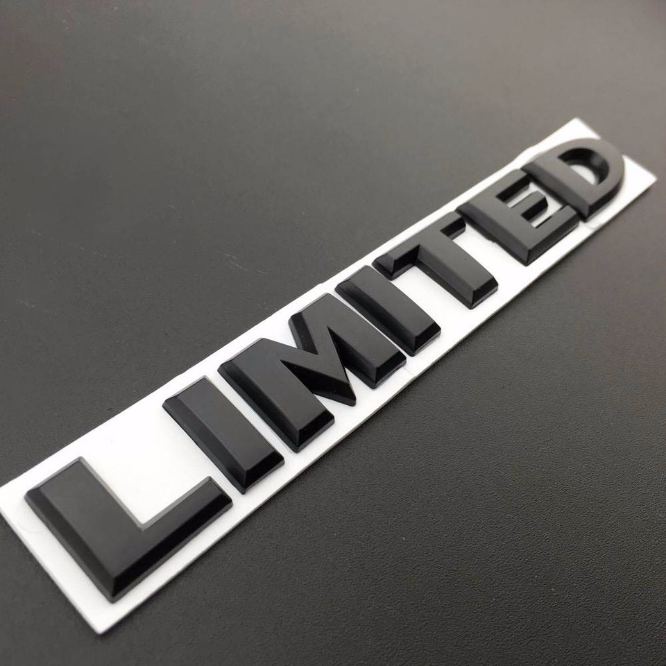 LIMITED Metal 3D Auto Car Trunk Lid Badge Matte Black Decal Sticker eBay