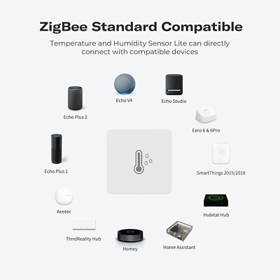 THIRDREALITY Zigbee Temperature and Humidity Sensor Lite,Smart White