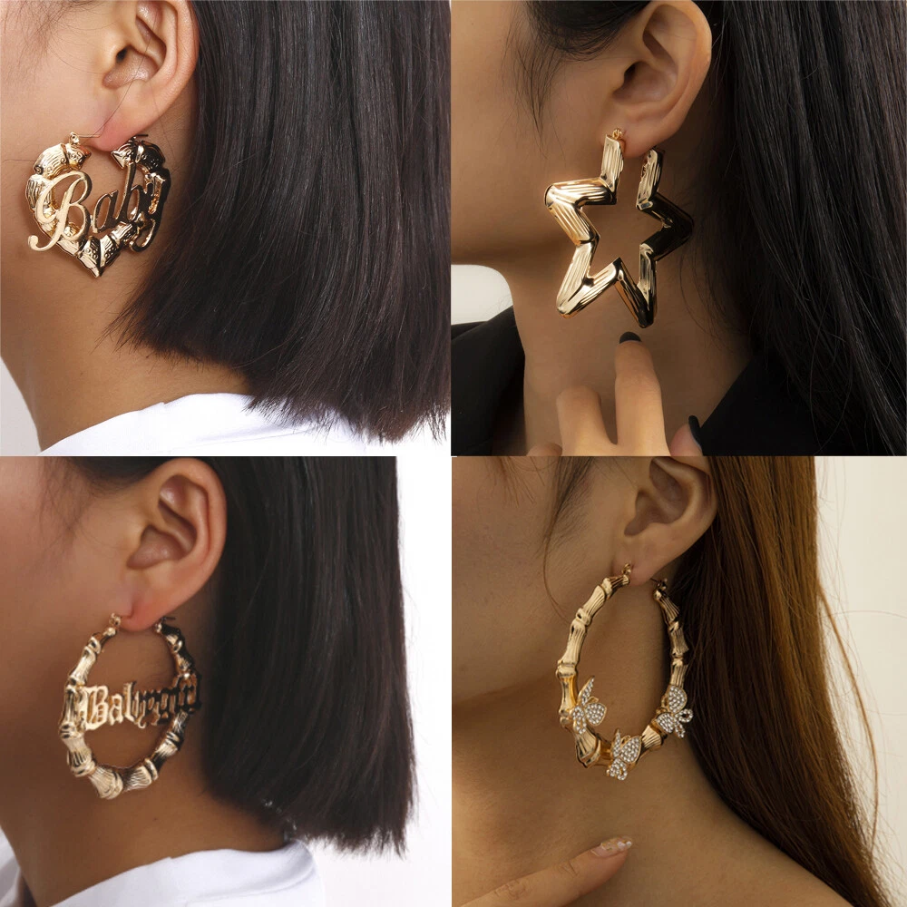 Letter 2024 drop earrings