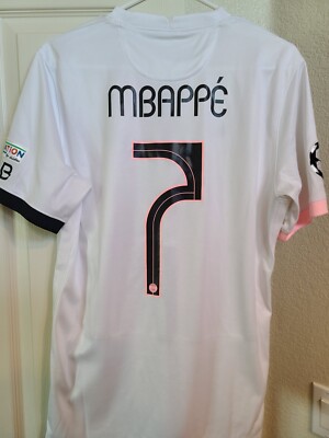 Mbappe Nike Paris Saint Germain 21 Away Jersey 'White Pink' CV7902