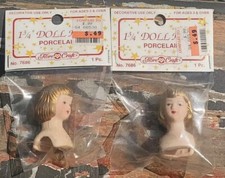 2- Fibre Craft Porcelain Doll Angel Heads 1 3/4" 7636 Craft Supplies
