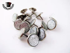 Accordion BUTTONS SILVER Harmonika Knöpfe 14.8 mm EACH