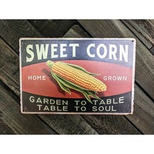 Sweet Corn Sign - Home Grown Sweet Corn Sign - 8in X 12in