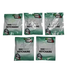Dude Perfect Lot of 5 Keychains Sealed Cool Not Cool Logo 016 017 018 019 020 