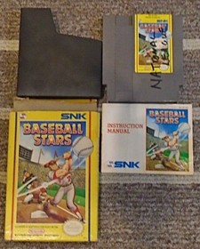 Baseball Stars NES Game Cartridge - SNK - Manual & Box - Very Good - See Pics