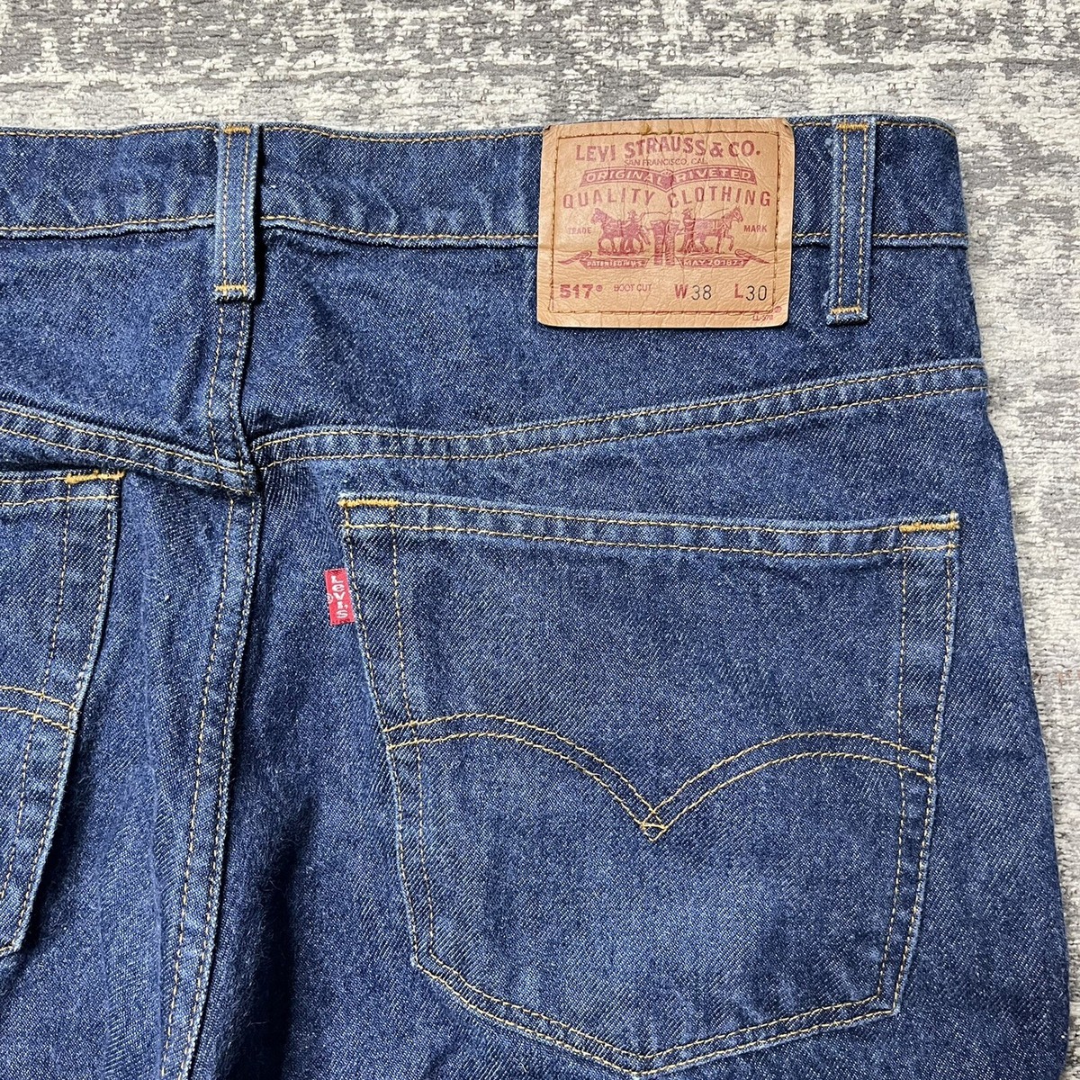 Vintage Levis 517 Dark Wash Boot Cut Denim Jeans 38x30 90's Vintage Levis 517 Dark Wash Boot Cut Denim Jeans 38x30 90's