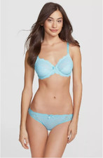 NWT Chantelle RIVE GAUCHE Bra / Panty Set, sz 44DDDD / 5XL Capri Blue  