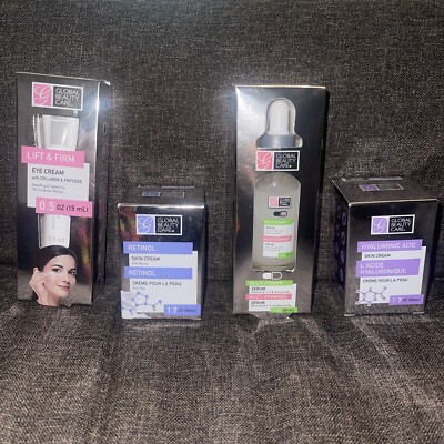 Global Beauty Care 4 Piece Set Multi Vitamins B, C, E , Niaminicide,retinol Etc