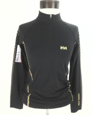 HELLY HANSEN Active Shirt Training MILSLUKER'N Sport Jersey Black/Gold S RARE