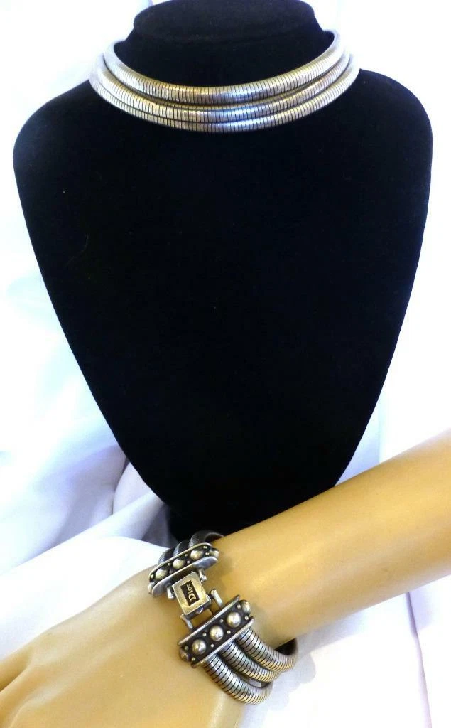 Collier et bracelet chaîne serpent Christian Dior par Henkel & Grosse John Galliano