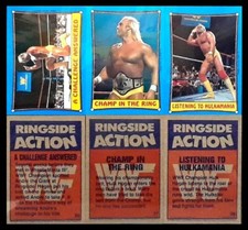 1987 Topps Wrestling - 3 Hulk Hogan Cards (#36, 37, 38) - Wrestlemania III NM-MT