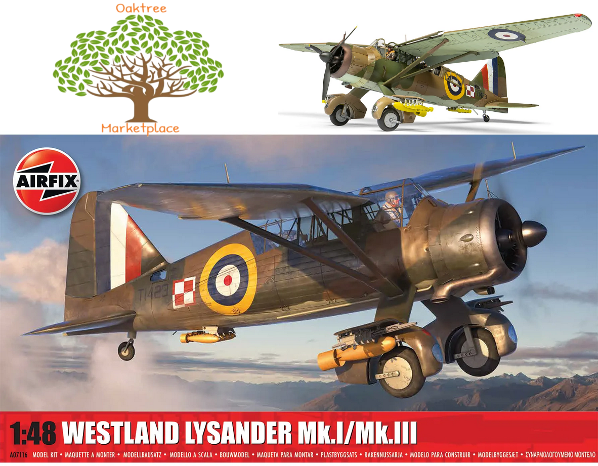 Airfix Westland Lysander 1/48 Scale A07116 Plastic Model Kit.