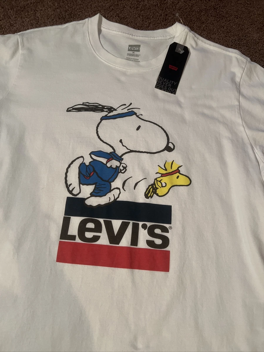 x Peanuts Woodstock T-Shirt Short White Size Large | eBay