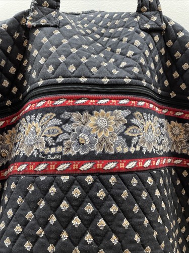 Vera Bradley Vintage Bolso de Prenda Viaje Colgante Bolsillos Acolchados Cremallera Negro - Imagen 3 de 16