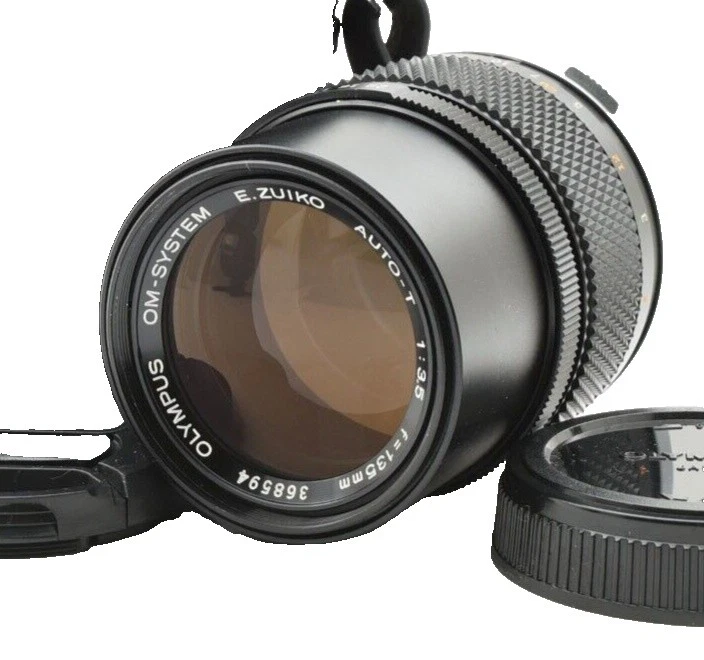 Lentes Olympus Zuiko 135 mm focales para cámara