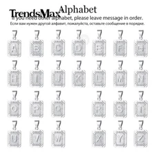 Silver Initial Letter A-Z Pendant Charm Only Christmas Party Gift Wholesale