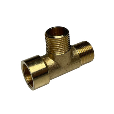 3/8  Male To Female BSP 3 Way Brass Pipe Tee Fitting Adapter Splitter Connector