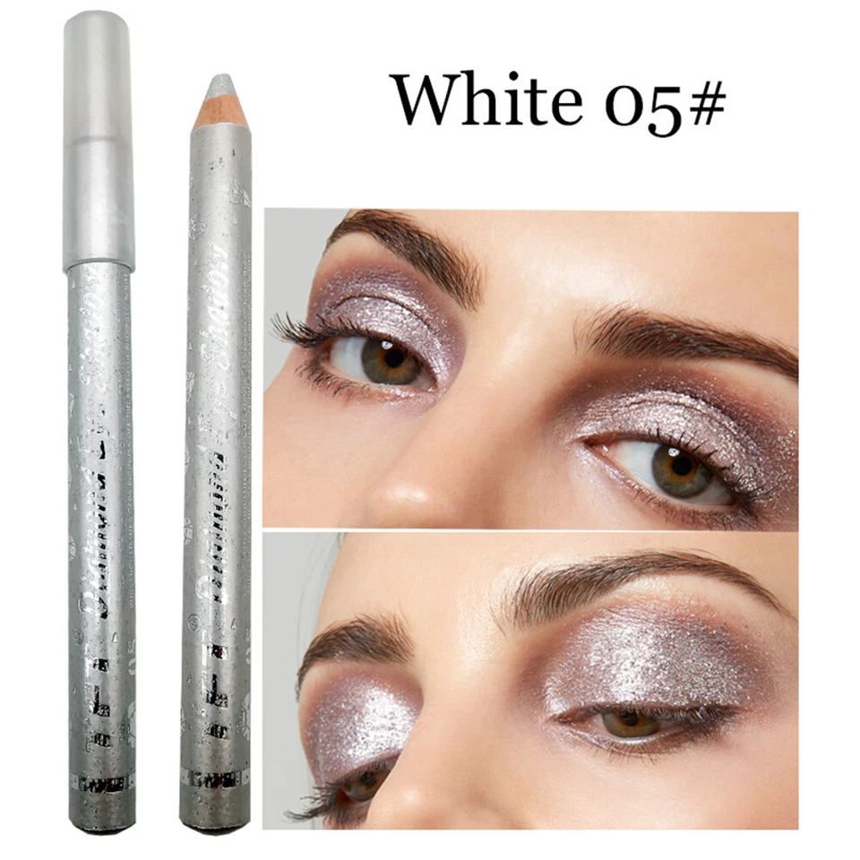 Colorful Silkworm Pen Makeup Portable Eyeshadow Pencil Glitter Highlighter ^ - Image 3 of 4