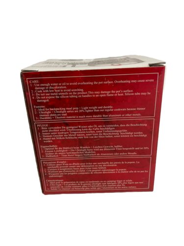 Evernew Ti Becher Topf 500 Herd Set ECA268R Japan Ultraleicht Titan Kochgeschirr - Bild 7 von 8