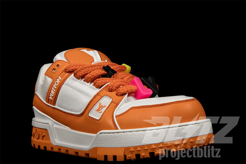 LOUIS VUITTON LV TRAINER MAXI SNEAKER ORANGE WHITE VIRGIL LOUIS VUITTON LV TRAINER MAXI SNEAKER ORANGE WHITE VIRGIL