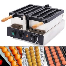 1600W Commercial 42Pcs Egg Bubble Ball Waffle Machine Corn Dog Maker Restaurant