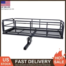750 lbs Folding Hitch Mount Cargo Basket for SUV Heavy Duty Luggage Rack Carrier