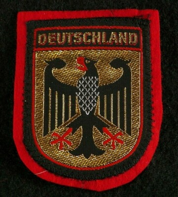 Vintage Sampsons Woven Badges Deutschland Eagle Sampson's Lurex Metallic Patch