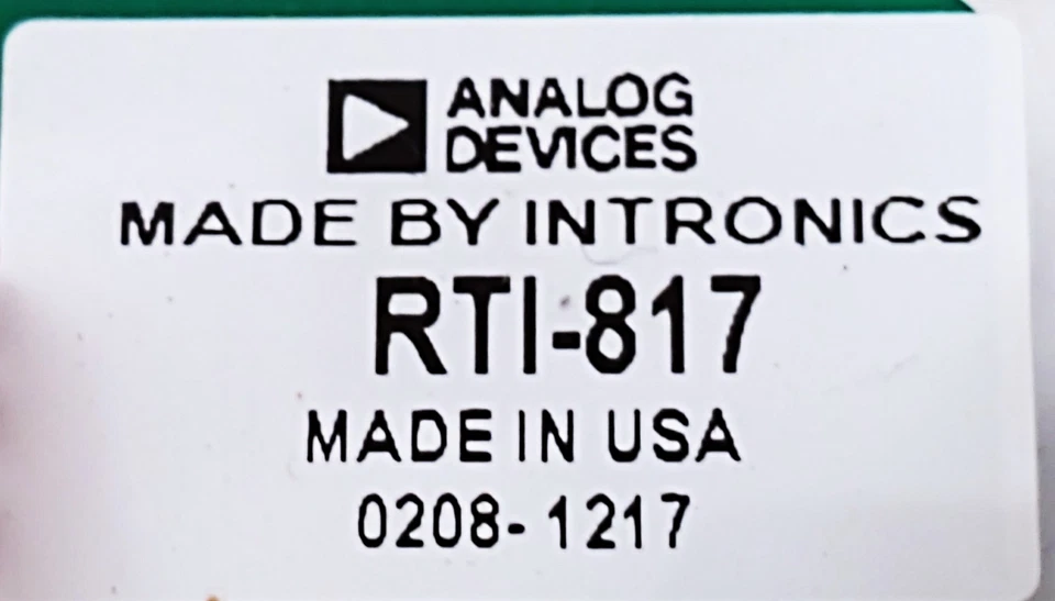 Placa de acondicionamiento de señal Analog Devices RTI-817 Foto 2 de 4