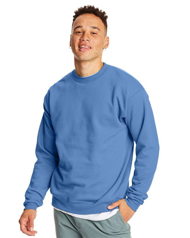Hanes EcoSmart Crewneck Sweatshirt - P160, 4XL, Purple