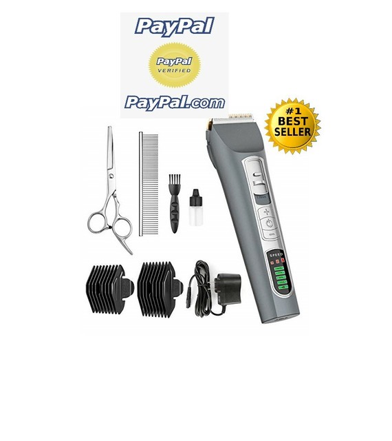 Oneisall Dog Clippers Heavy Duty 3Speed Rechargeable Cordless Pet Grooming Set eBay