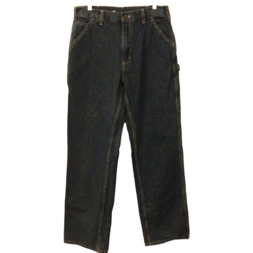 Carhartt carpenter jeans pants mens 34x34 blue de… - image 1