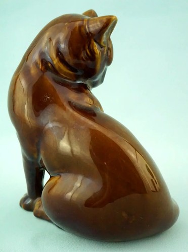 LA FARNESIANA PARMA Italy Carlo Corvi Sculpture figurine majolica cat animal - Picture 6 of 24