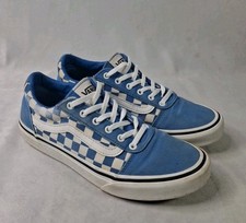 Vans Old Skool V Blue/ White Kids Shoes Youth Skate Sneakers Youth Size 3.0
