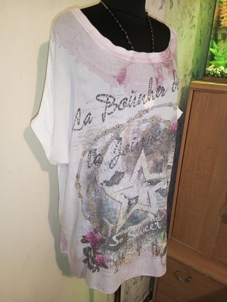 Women Ballin Shirt White Viscose 46 / 3XL / 54 #5WB3