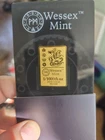 Wessex Mint George and the Dragon 1/1000oz 999.9 Fine Gold Bullion Bar 24-K