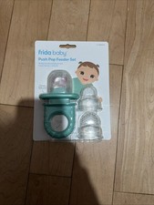 Frida Baby Push Pop Feeder, Baby Fruit Food Feeder to Safely Introduce New Foods