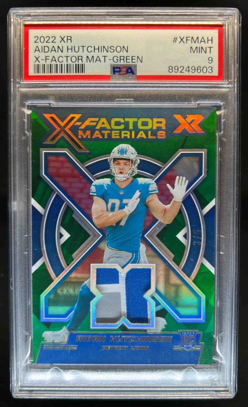 Aidan Hutchinson Panini XR X-Factor Materials #XFMAH Green