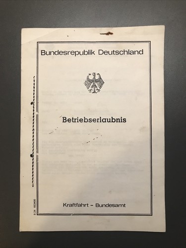 GM Opel Corsa A Dokumente Papiere U-KAT Bescheid Bescheinigung 1985 Katalysator