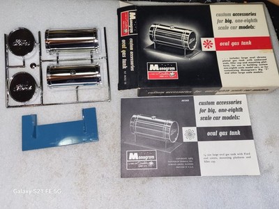 NOS Monogram 1/8 Custom Accessories Chrome Oval Gas Tank AK202-59
