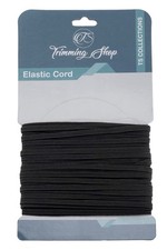 Schwarze Gummikordel 6 mm | 25 Meter Flach Gummiband