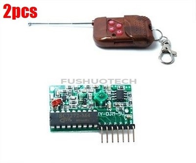 2Pcs IC2262/2272   Remote Control Kit Remote Control 4 Key 4 Channel I nk #pk