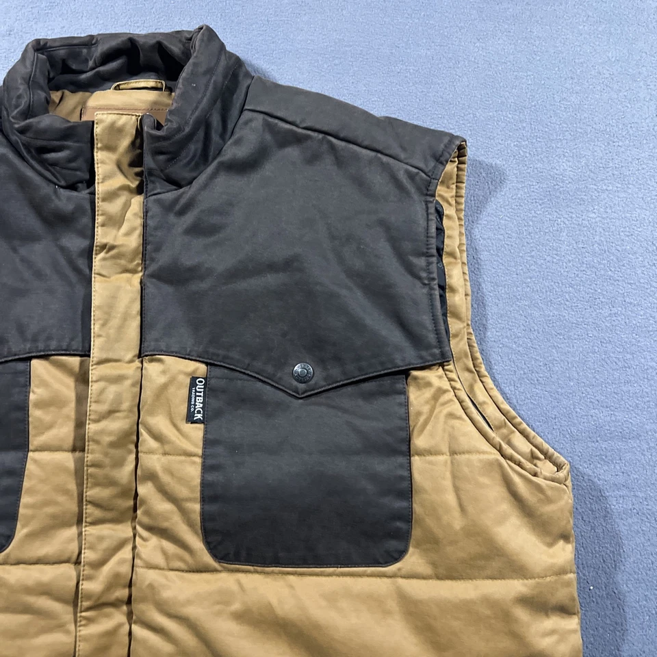 Outback Trading ходунки жилет мужской XL коричневый Western ковбой теплый тяжелый путешествий сухой - Изображение 4 из 4