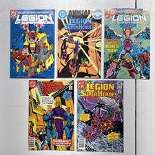 The Legion Of Super Heros DC Comic Book Lot Of 5 Issues, Fair- Very Good