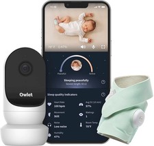 Owlet PS04NMBBJ Dream Duo 2 Smart Baby Monitor - Mint