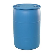 Bushman 55 Gallon Plastic Drum, Tight Head HDPE Container with Lid Open Box 