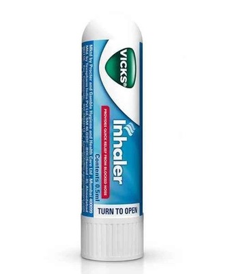6 Pcs Vicks Inhaler Portable Nasal Stick Menthol Scent Cold Relief Pocket Size
